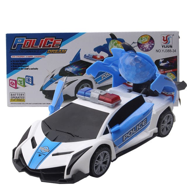 360 Rotating Light Up Police Car Toy - craftmasterslate