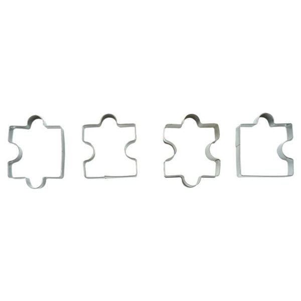 4 Pcs Puzzle Piece Shaped Cookie Cutter - craftmasterslate