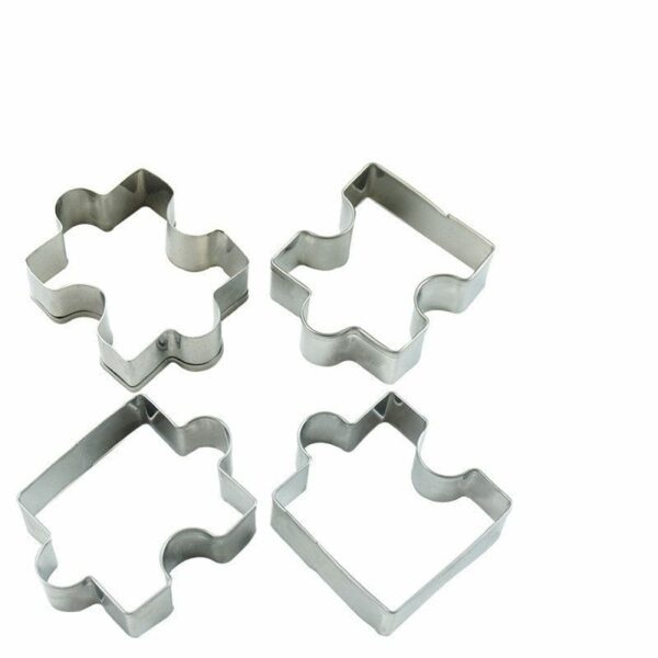 4 Pcs Puzzle Piece Shaped Cookie Cutter - craftmasterslate