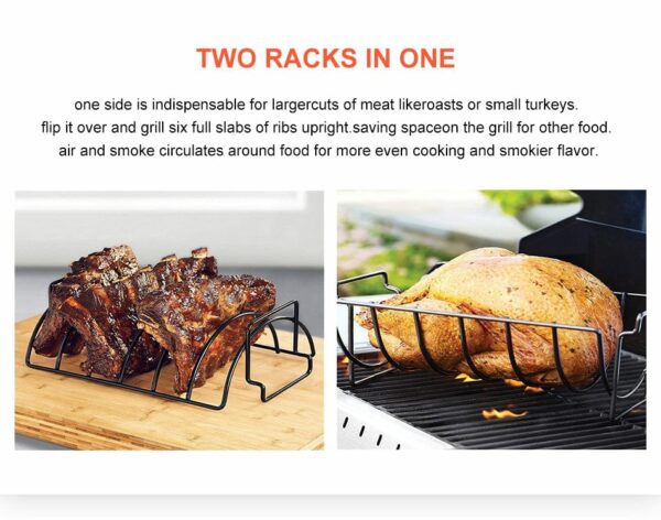 BBQ Rib Rack Non Stick Reversible Roast - craftmasterslate