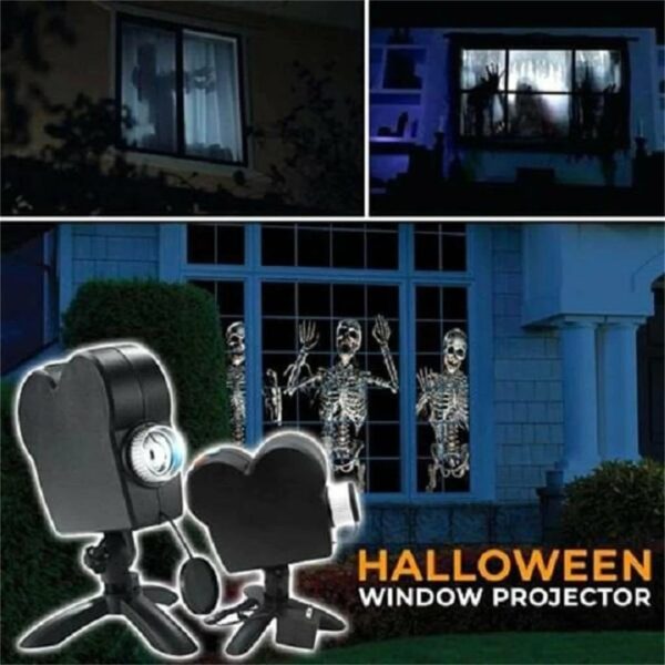 Enchanting Outdoor Decor: Halloween & Christmas Window Projector with 12 Movies - craftmasterslate