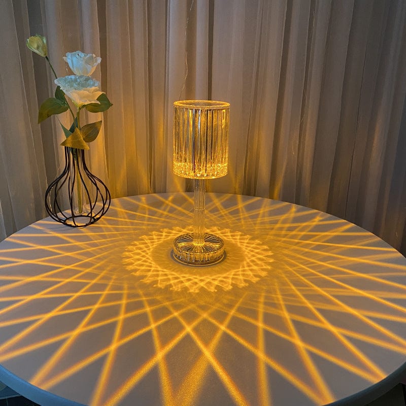 Great Gatsby LED Diamond Crystal Projection Desk Lamp Touch Sensor - craftmasterslate