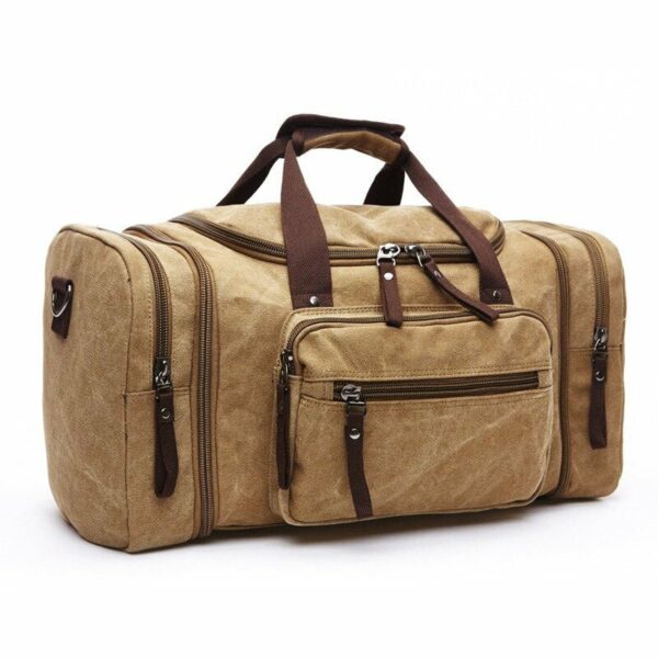 Large Capacity Canvas Travel Duffel Bag - craftmasterslate