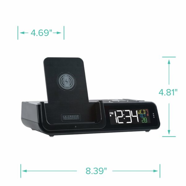 Wireless Charging Alarm Clock with Projector - craftmasterslate