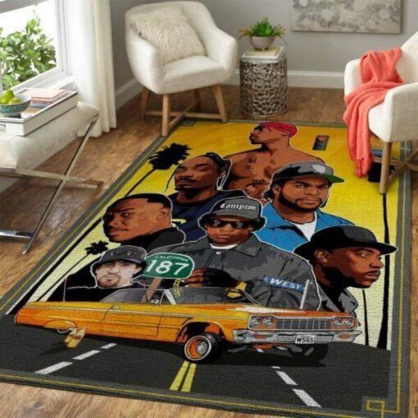West Coast Rappers Music Area Rug Gifts For Birthday Mother's Day ...
